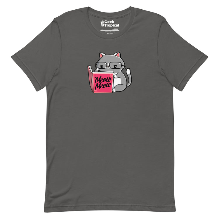 Books For Cats T-Shirt Geek Nerd Animal Patterns Book Prints Design by Tobe Fonseca