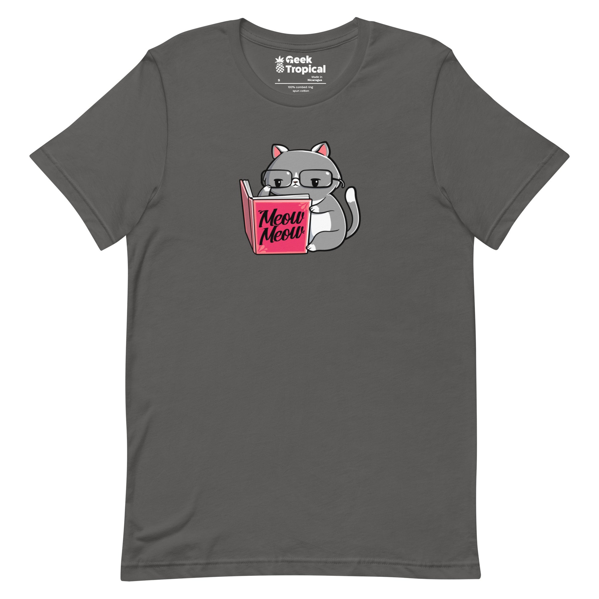Books For Cats T-Shirt Geek Nerd Animal Patterns Book Prints Design by Tobe Fonseca