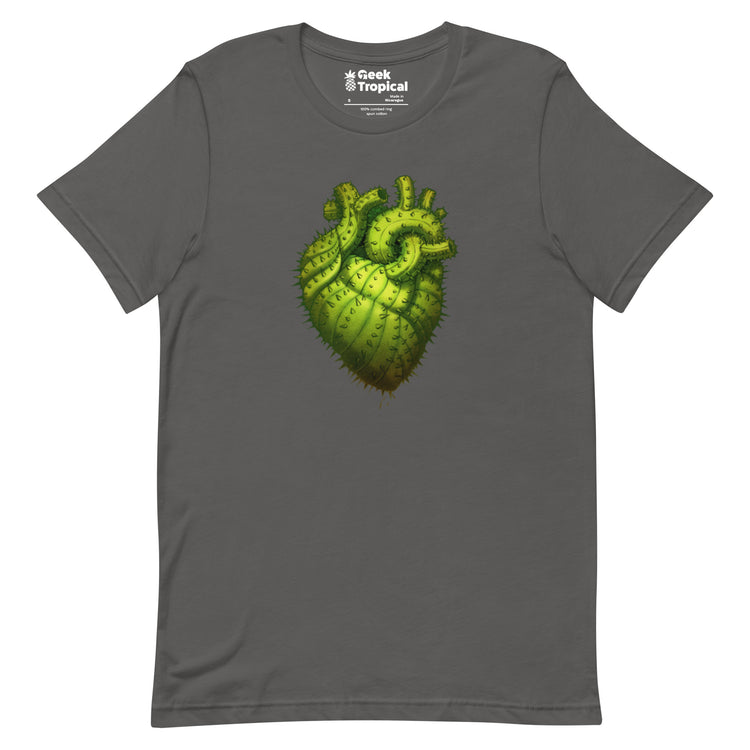 Cactus Heart T-Shirt Geek Nerd Botany Print Design by Tobe Fonseca FLOW DESC WRITING