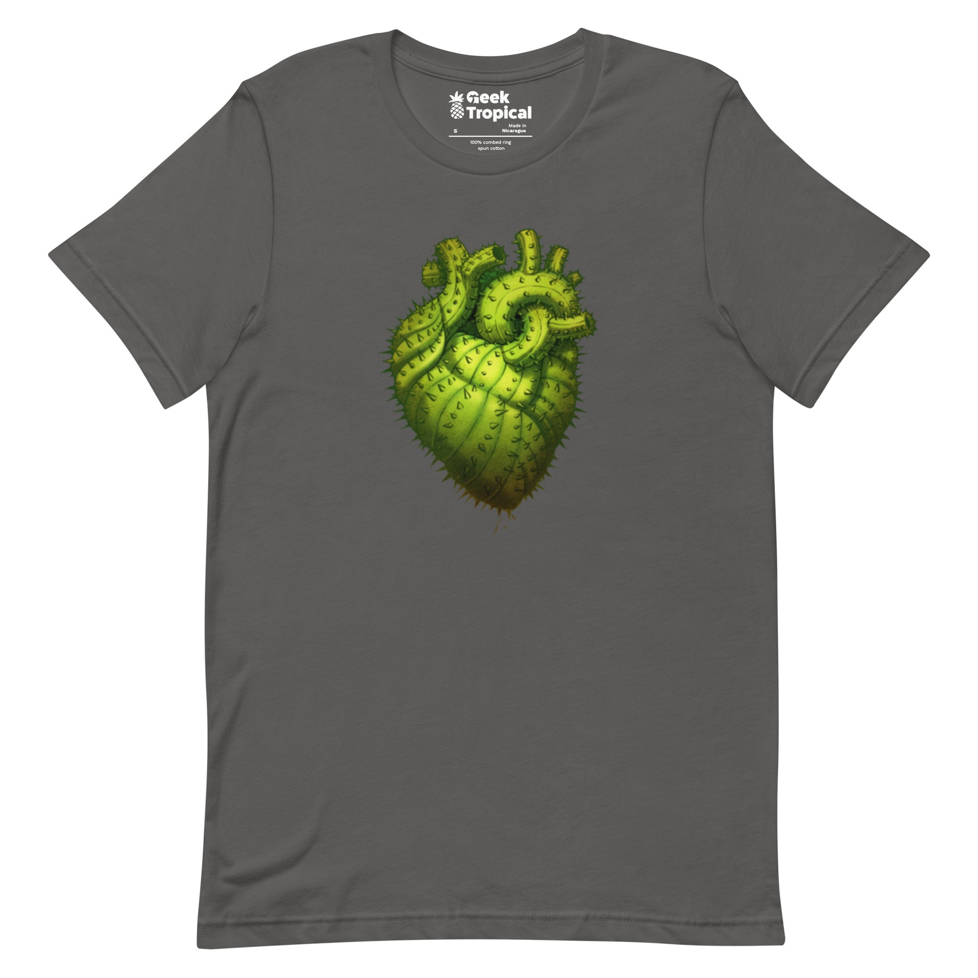 Cactus Heart T-Shirt Geek Nerd Botany Print Design by Tobe Fonseca FLOW DESC WRITING