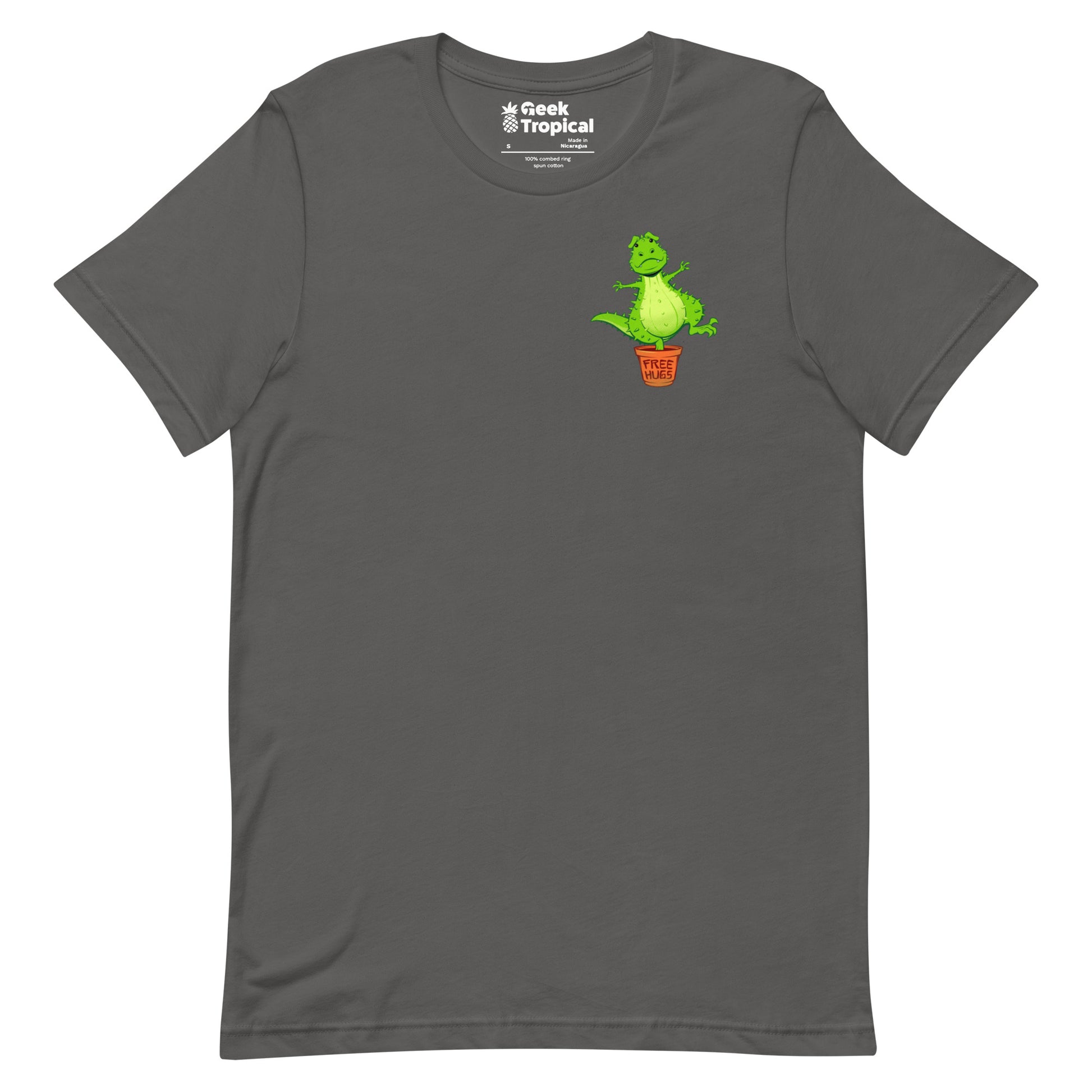 Cactus T - Rex Free Hugs T-Shirt Geek Nerd Botany Print Design by Tobe Fonseca dinosaur print