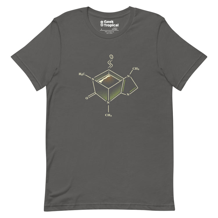 Caffeine Molecule Coffe Mug T-Shirt Geek Nerd Design by Tobe Fonseca FLOW DESC WRITING science print