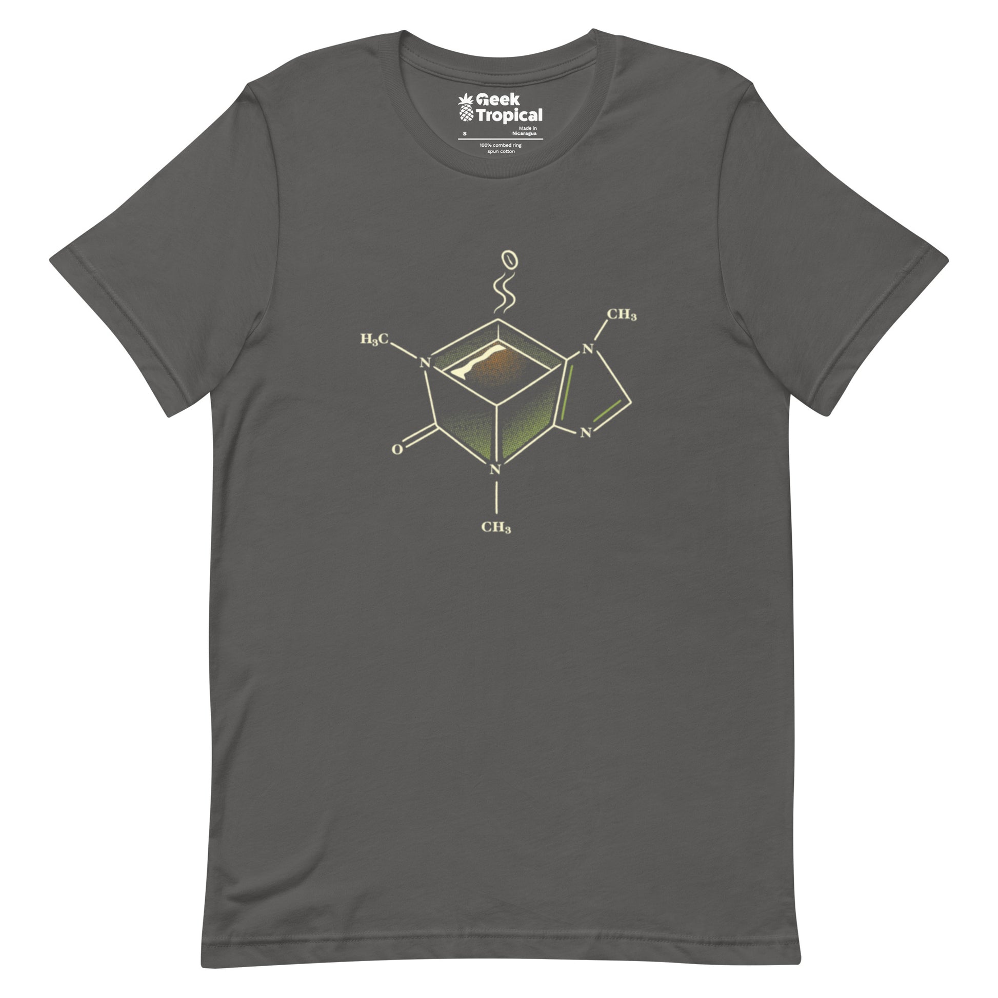 Caffeine Molecule Coffe Mug T-Shirt Geek Nerd Design by Tobe Fonseca FLOW DESC WRITING science print