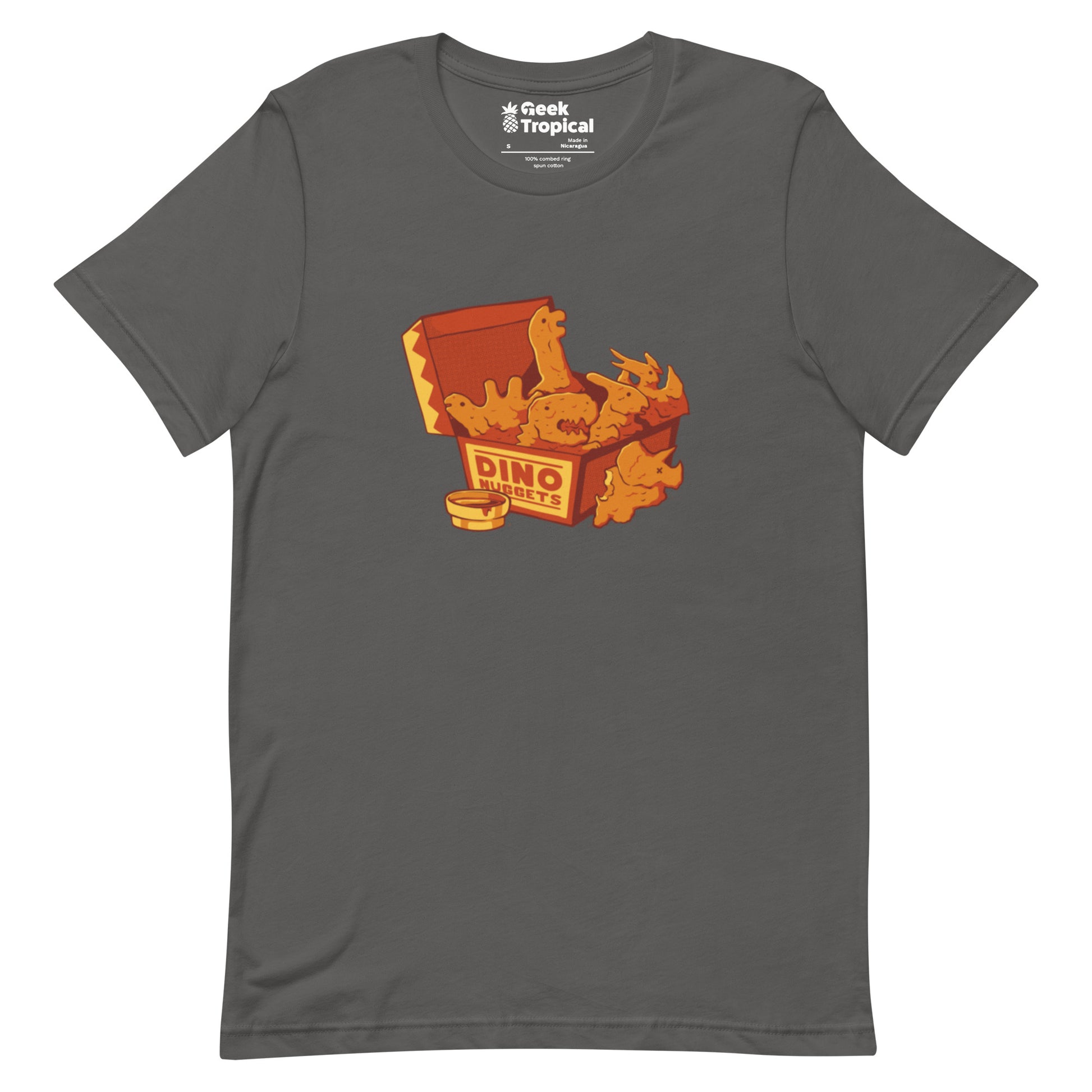 Dino Nuggets T-Shirt Geek Nerd Design by Tobe Fonseca dinosaur print FLOW DESC WRITING
