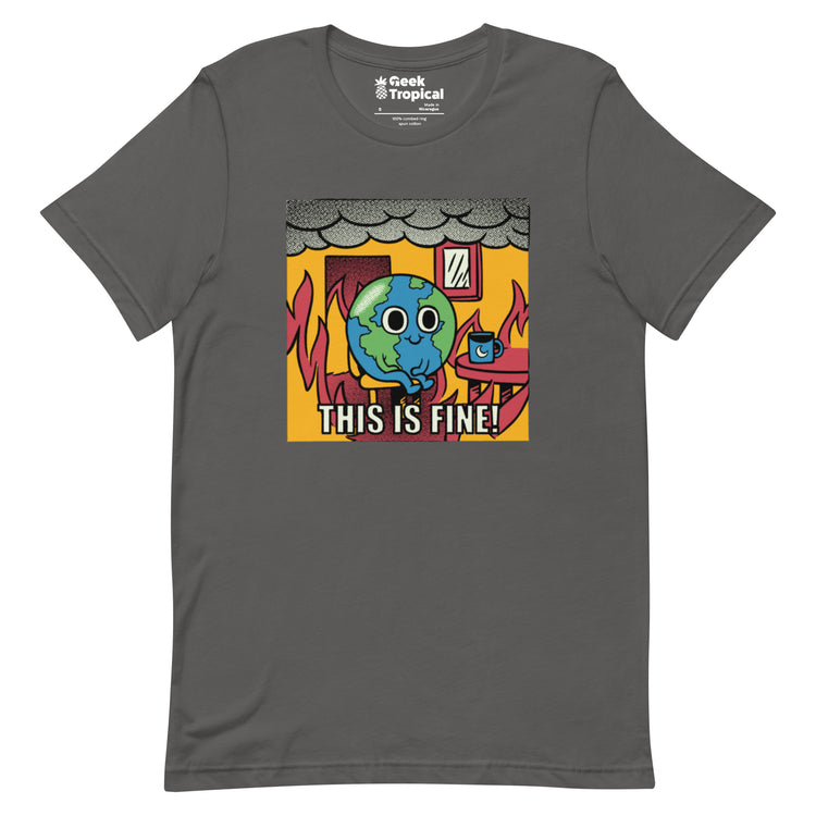 Earth Fire T-Shirt Geek Nerd Design by Tobe Fonseca Fantasy Prints FLOW DESC WRITING