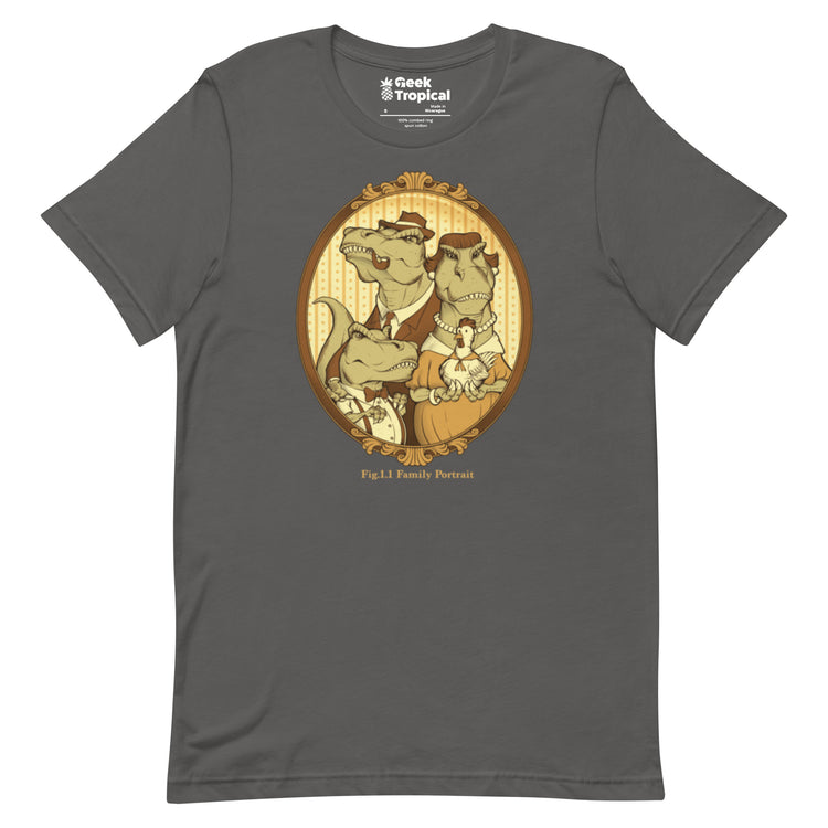 T - rex Family Portrait T-Shirt Geek Nerd