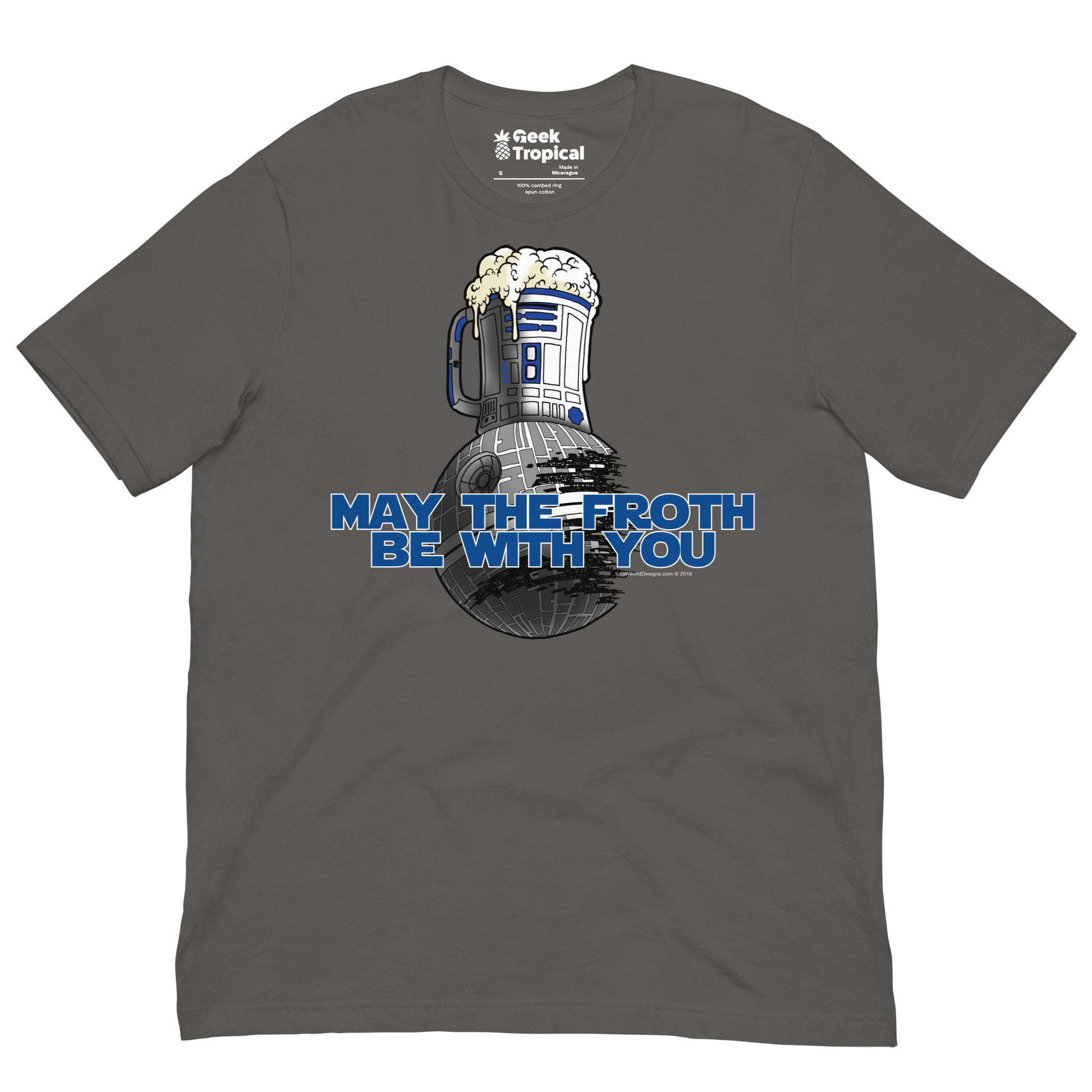 Froth be with you t-shirt Geek Nerd Advertise to Meta FLOW DESC WRITING Funny Prints