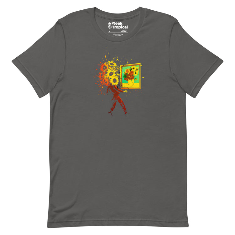 Van Gogh's Sunflowers T-Shirt Geek Nerd Advertise to Meta Botany Print Design by Tobe Fonseca