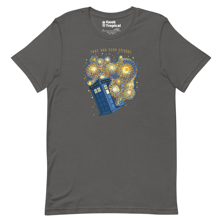 Travel Time Van Gogh Episode T-Shirt Geek Nerd Advertise to Meta Design by Tobe Fonseca FLOW DESC WRITING
