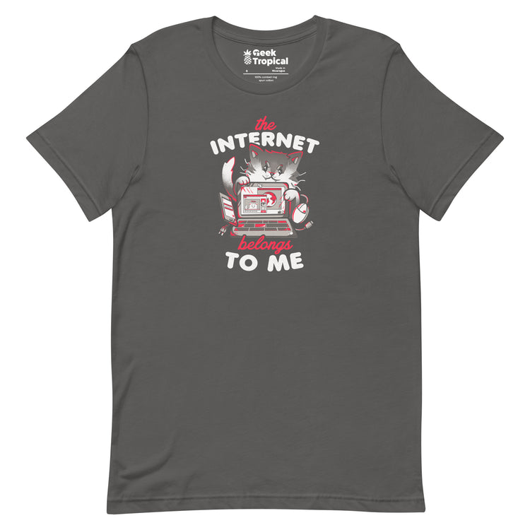 The Internet Belongs to Cats T-Shirt Geek Nerd Advertise to Meta Animal Patterns computer print