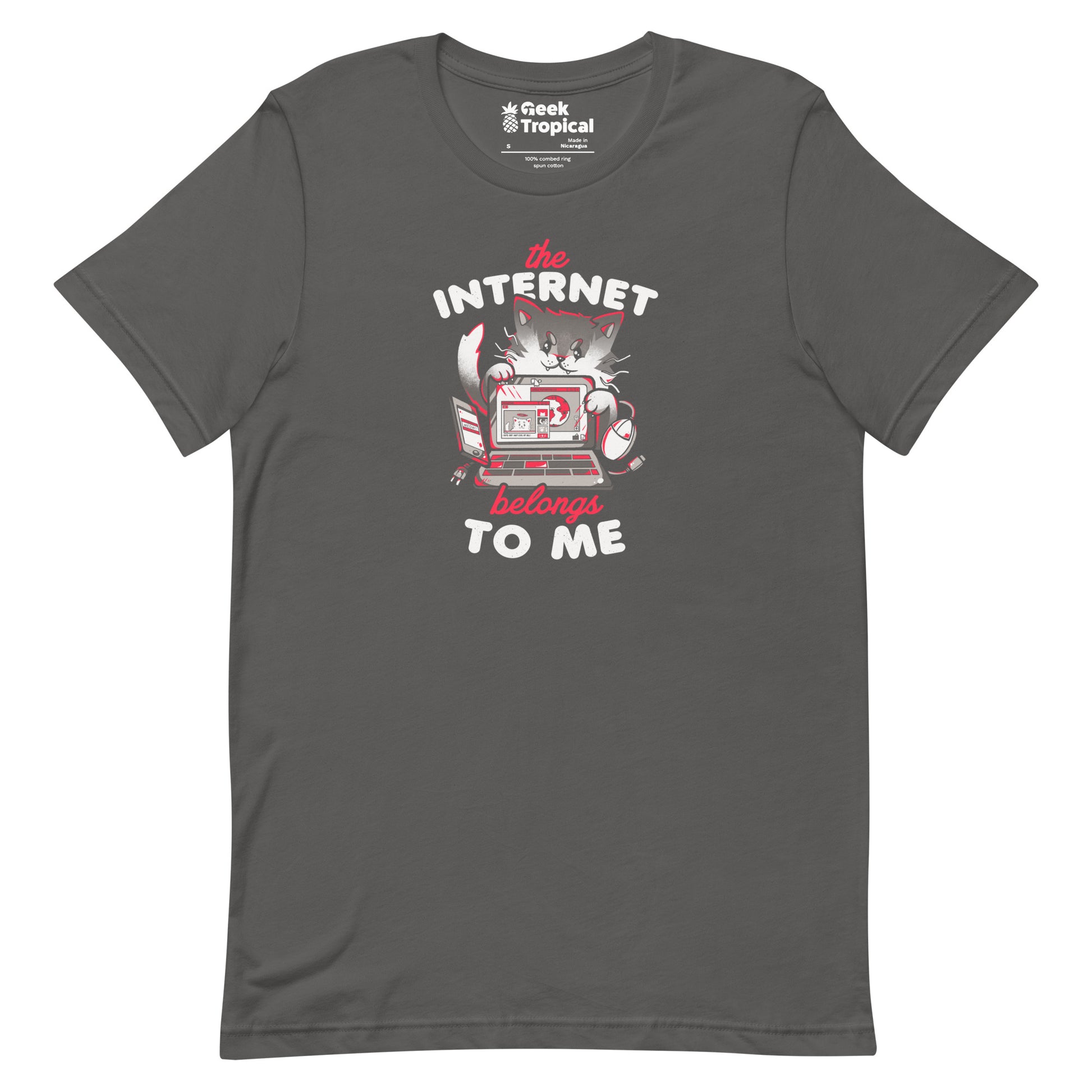 The Internet Belongs to Cats T-Shirt Geek Nerd Advertise to Meta Animal Patterns computer print