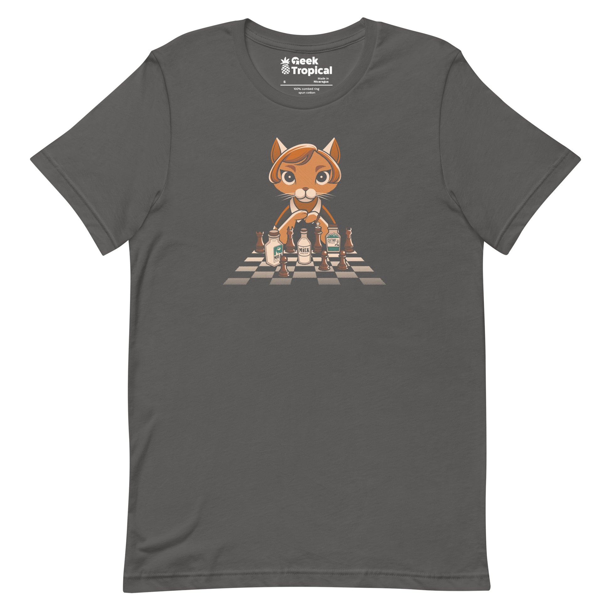 The Cat's Gambit T-Shirt Geek Nerd Advertise to Meta Animal Patterns board game print