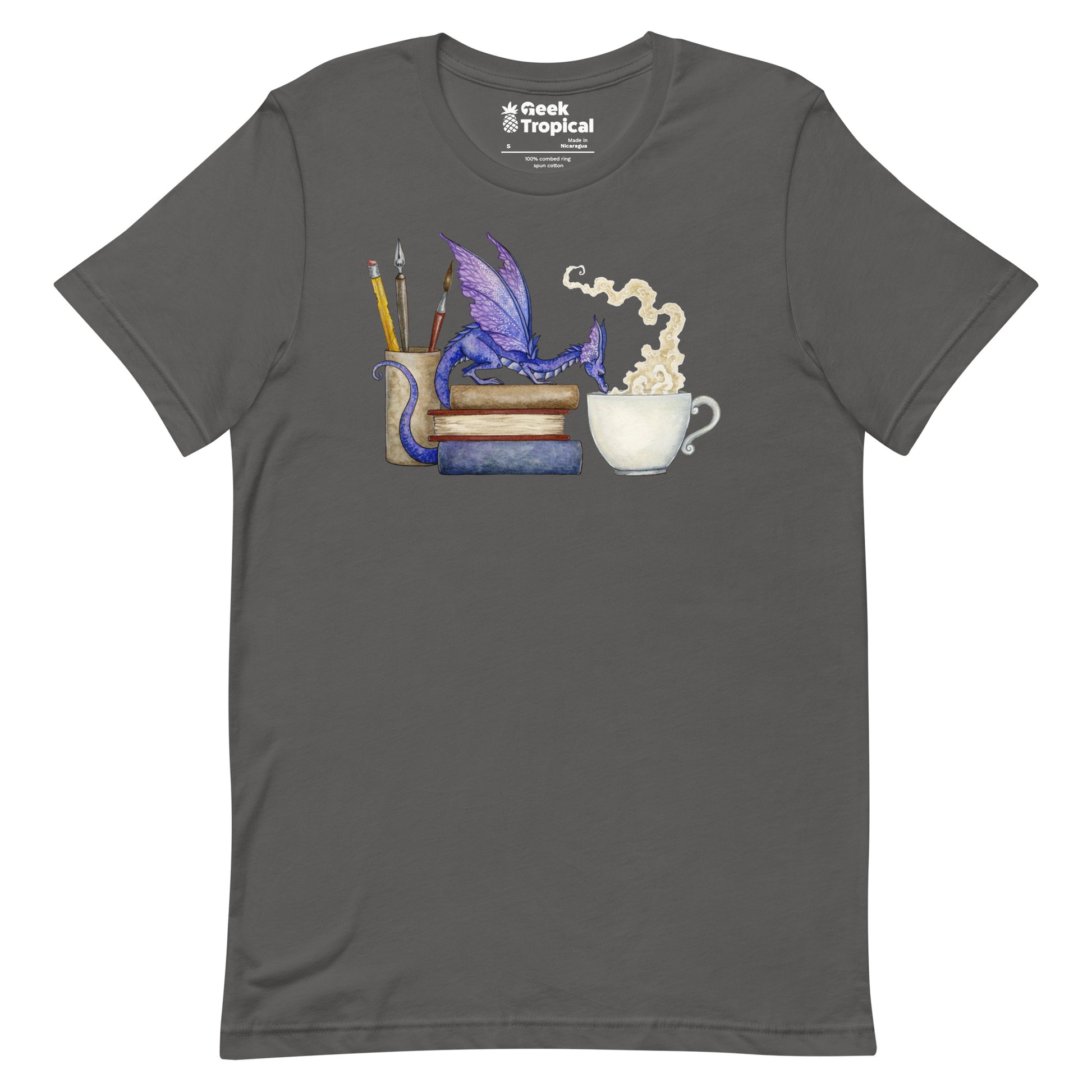 Dragon Sipping Coffee T-Shirt 13