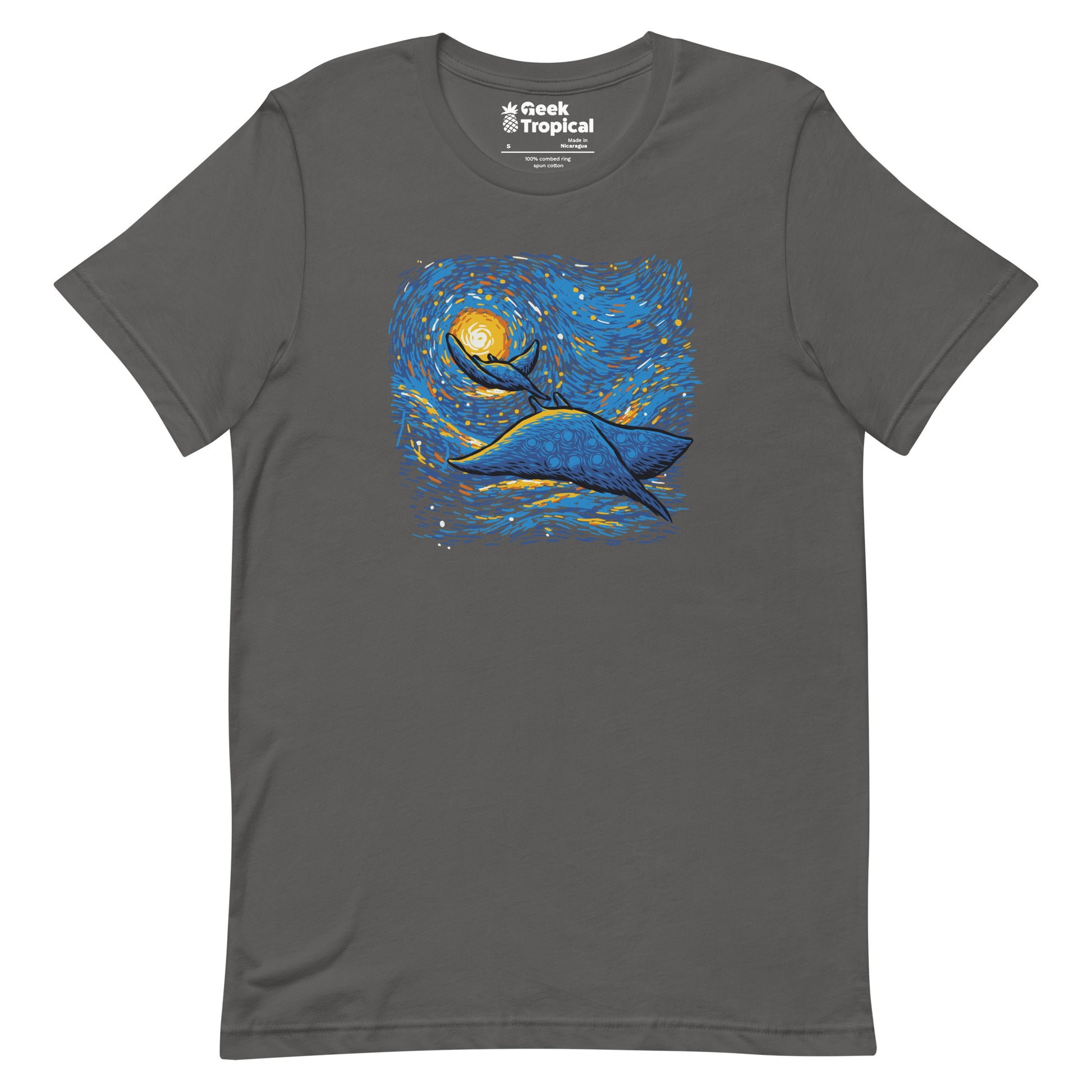Starry Sky Sea Manta Ray T-Shirt Geek Nerd Advertise to Meta Animal Patterns Design by Tobe Fonseca