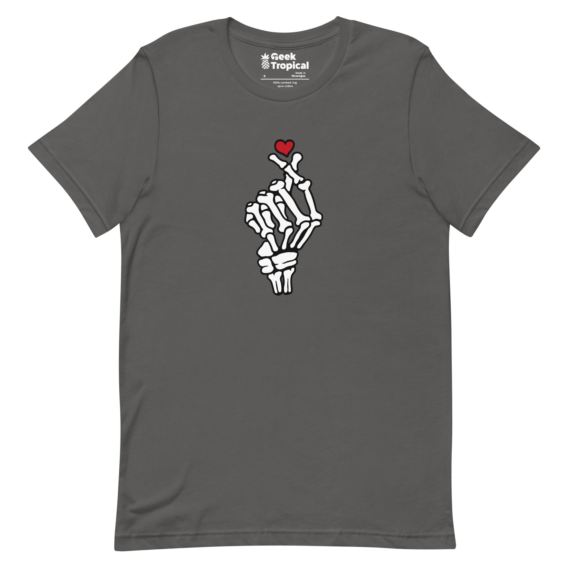 Skeleton Heart Hand T-Shirt Geek Nerd Advertise to Meta Design by Tobe Fonseca FLOW DESC WRITING