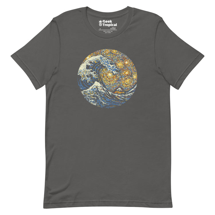 Kanagawa Wave The Starry Night T-Shirt Geek Nerd Advertise to Meta Design by Tobe Fonseca FLOW DESC WRITING