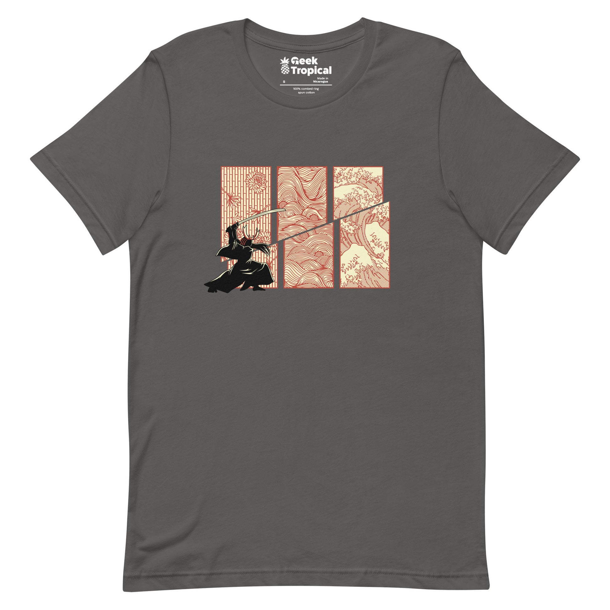 Japanese Samurai Kanagawa Wave T-Shirt Geek Nerd Advertise to Meta Anime Design by Tobe Fonseca