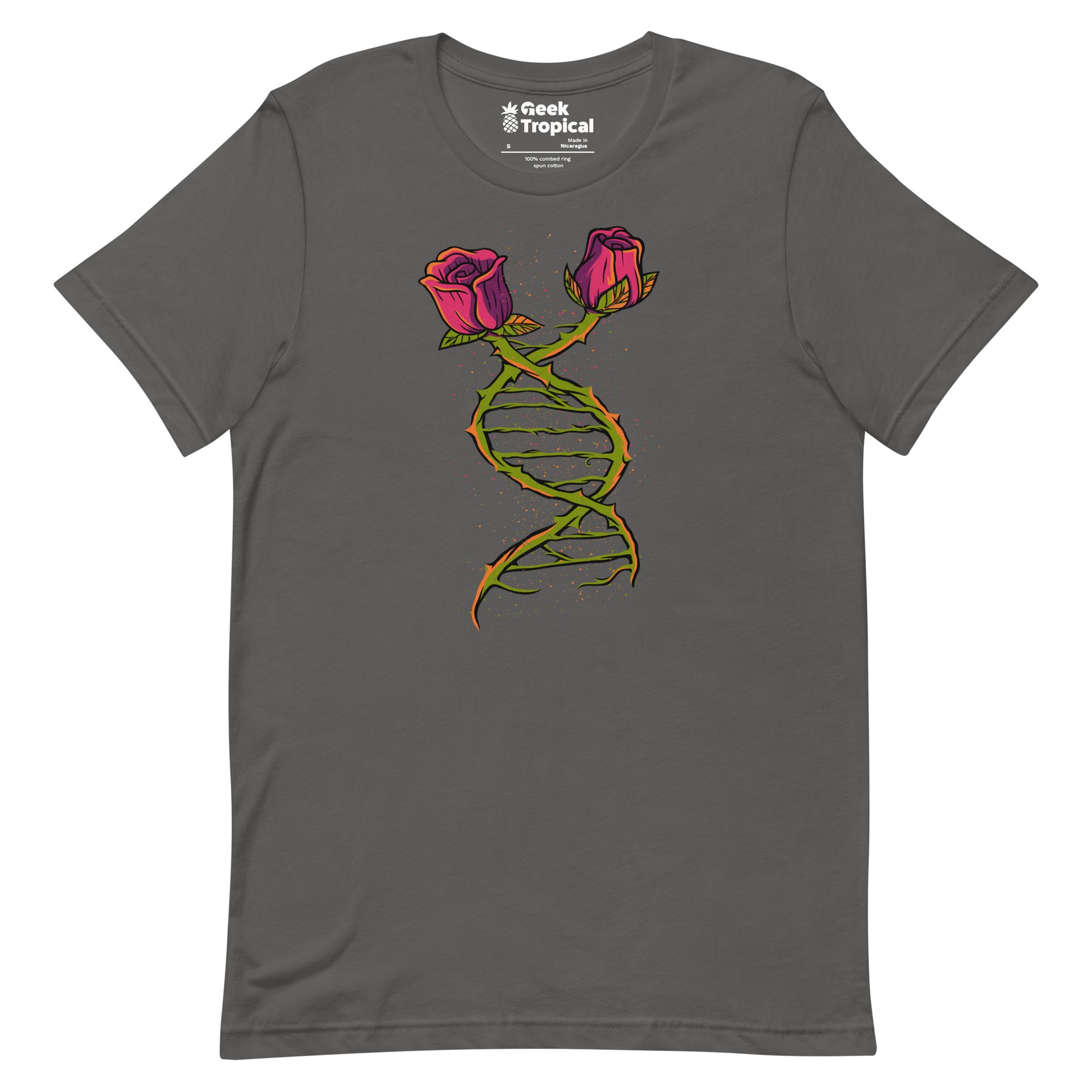 Flower DNA T-Shirt Geek Nerd Advertise to Meta Botany Print Design by Tobe Fonseca