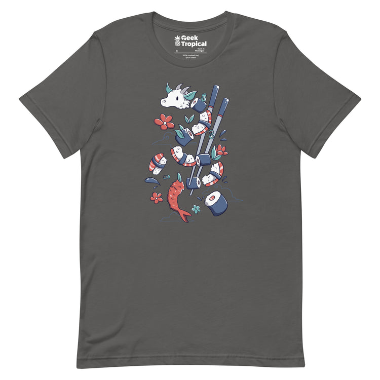 Dragonmaki Funny Sushi T-Shirt Geek Nerd Advertise to Meta Design by Tobe Fonseca Fantasy Prints