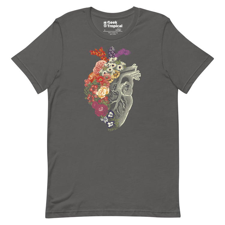 Flower Heart Spring Halftones T-Shirt Geek Nerd Advertise to Meta Botany Print Design by Tobe Fonseca