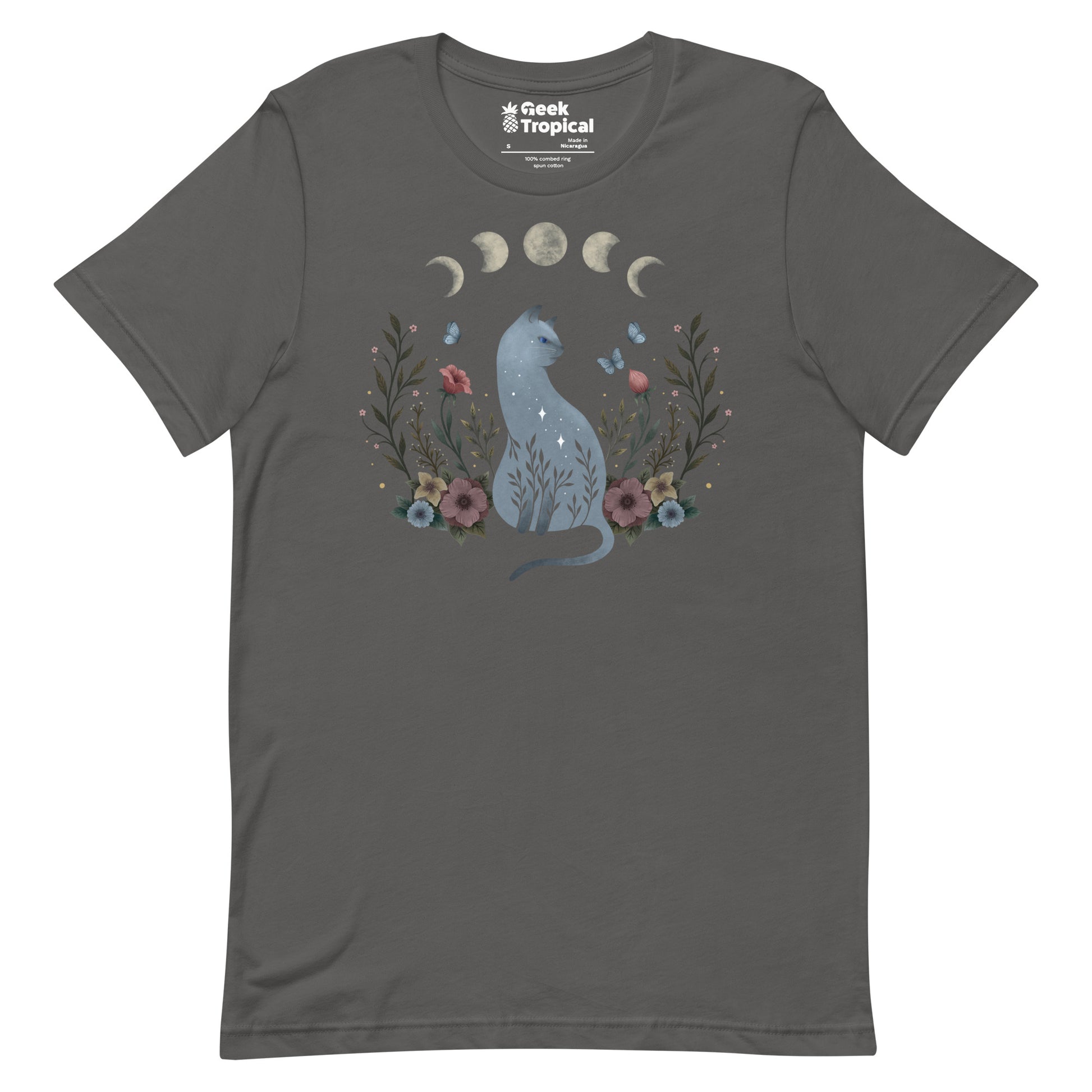 Cat On The Hill T-Shirt Geek Nerd Advertise to Meta Animal Patterns Design by Episodic Drawing
