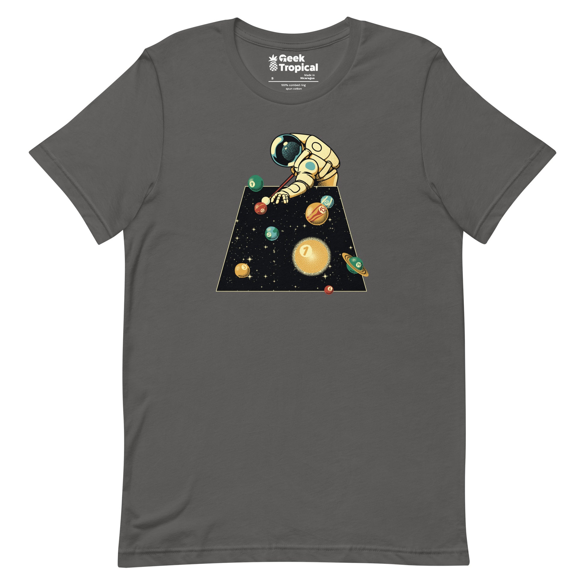 Billiard Ball Solar System T-Shirt Geek Nerd Advertise to Meta Design by Tobe Fonseca FLOW DESC WRITING