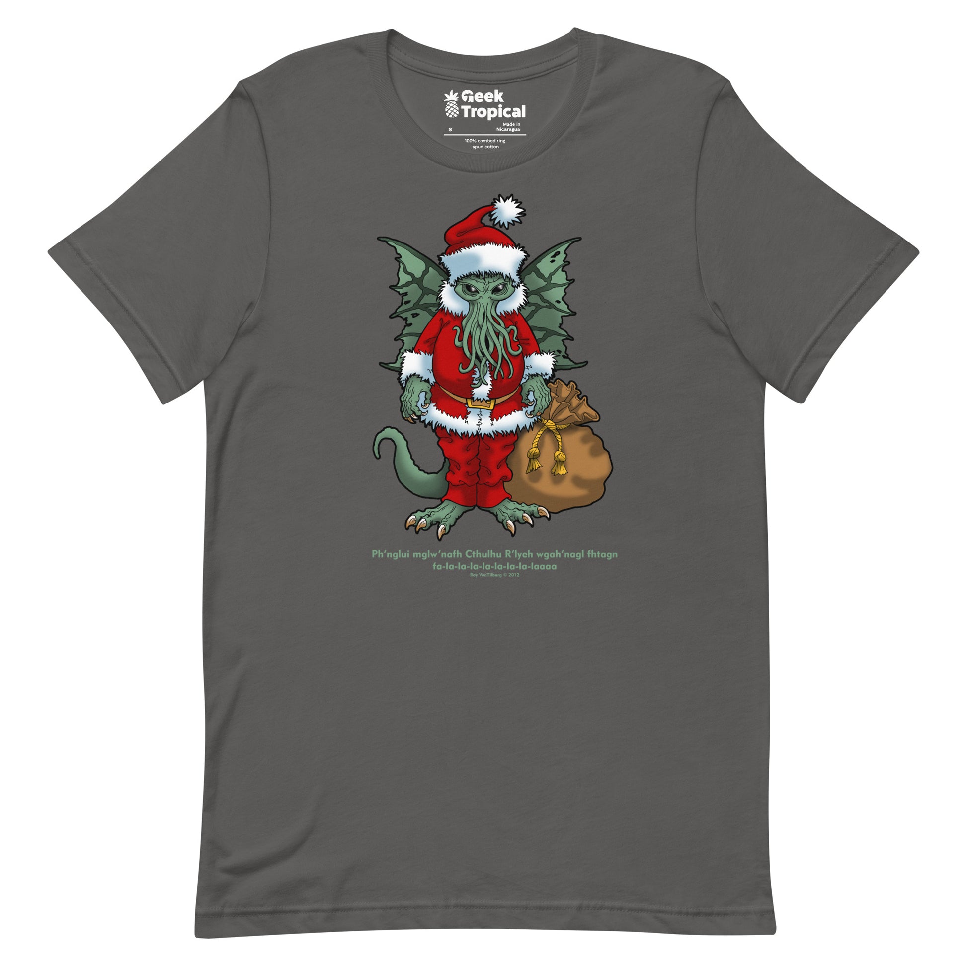 Xmas Cthulhu 2012 T-Shirt Geek Nerd Advertise to Meta Christmas Print Fantasy Prints
