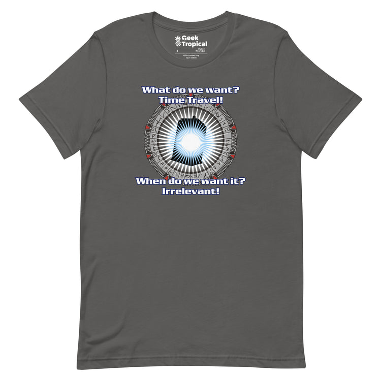 Time Travel T-Shirt Geek Nerd Advertise to Meta FLOW DESC WRITING Off World Designs