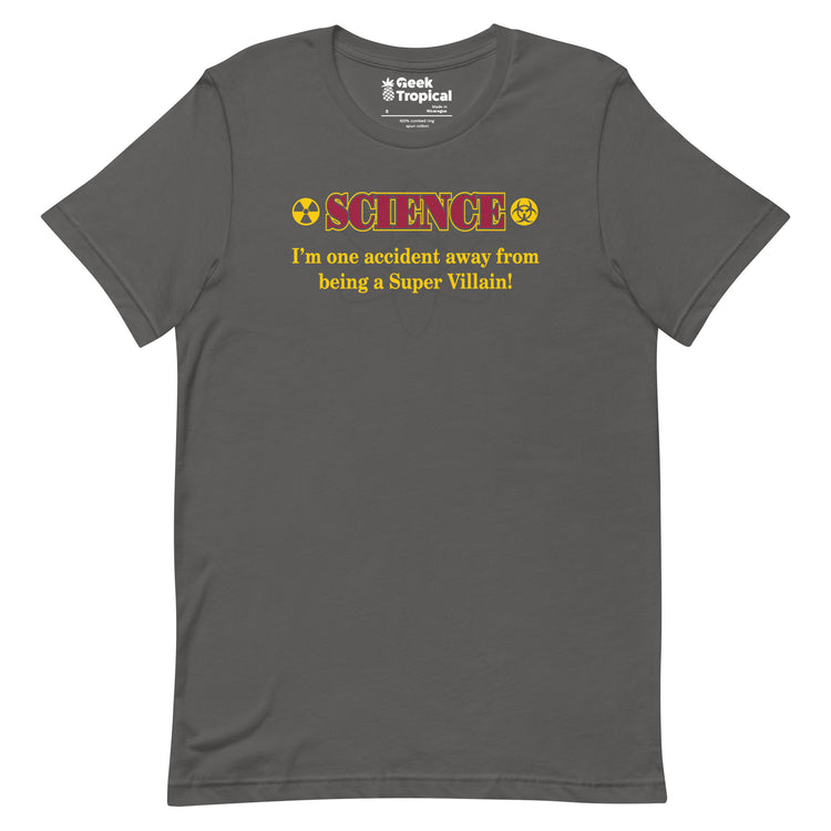 Science Super Villain T-Shirt Geek Nerd Advertise to Meta FLOW DESC WRITING Funny Prints