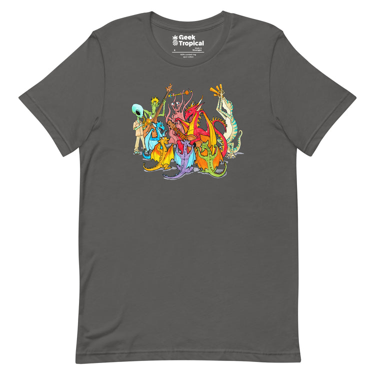 Alien Band T-Shirt Geek Nerd Advertise to Meta FLOW DESC WRITING music print