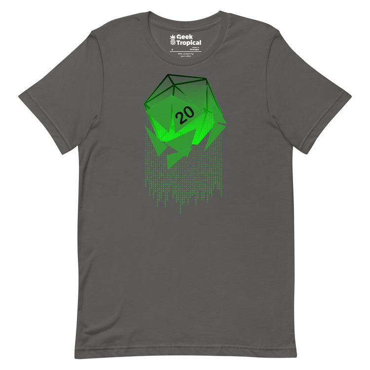 Matrix D20 T-Shirt Geek Nerd Advertise to Meta board game print computer print