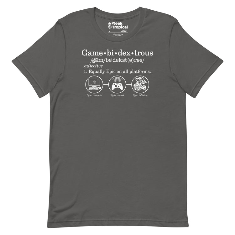 Gamebidextrous T-Shirt Geek Nerd Advertise to Meta FLOW DESC WRITING Funny Prints