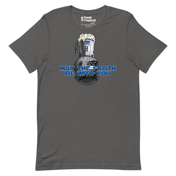 May the Froth Be With You T-Shirt Geek Nerd Advertise to Meta Fantasy Prints FLOW DESC WRITING