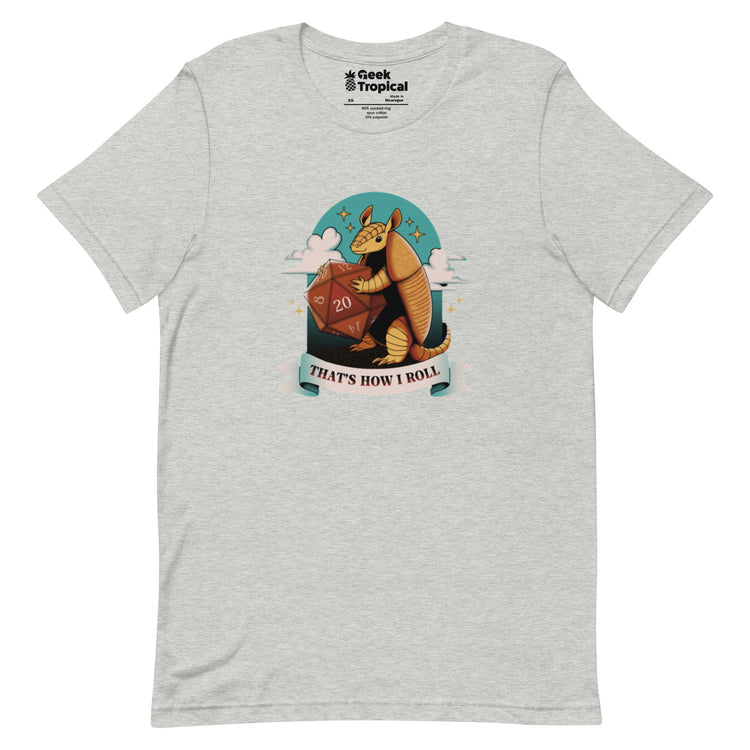 Armadillo Roll DND Dice T-Shirt Geek Nerd Animal Patterns board game print Design by Tobe Fonseca