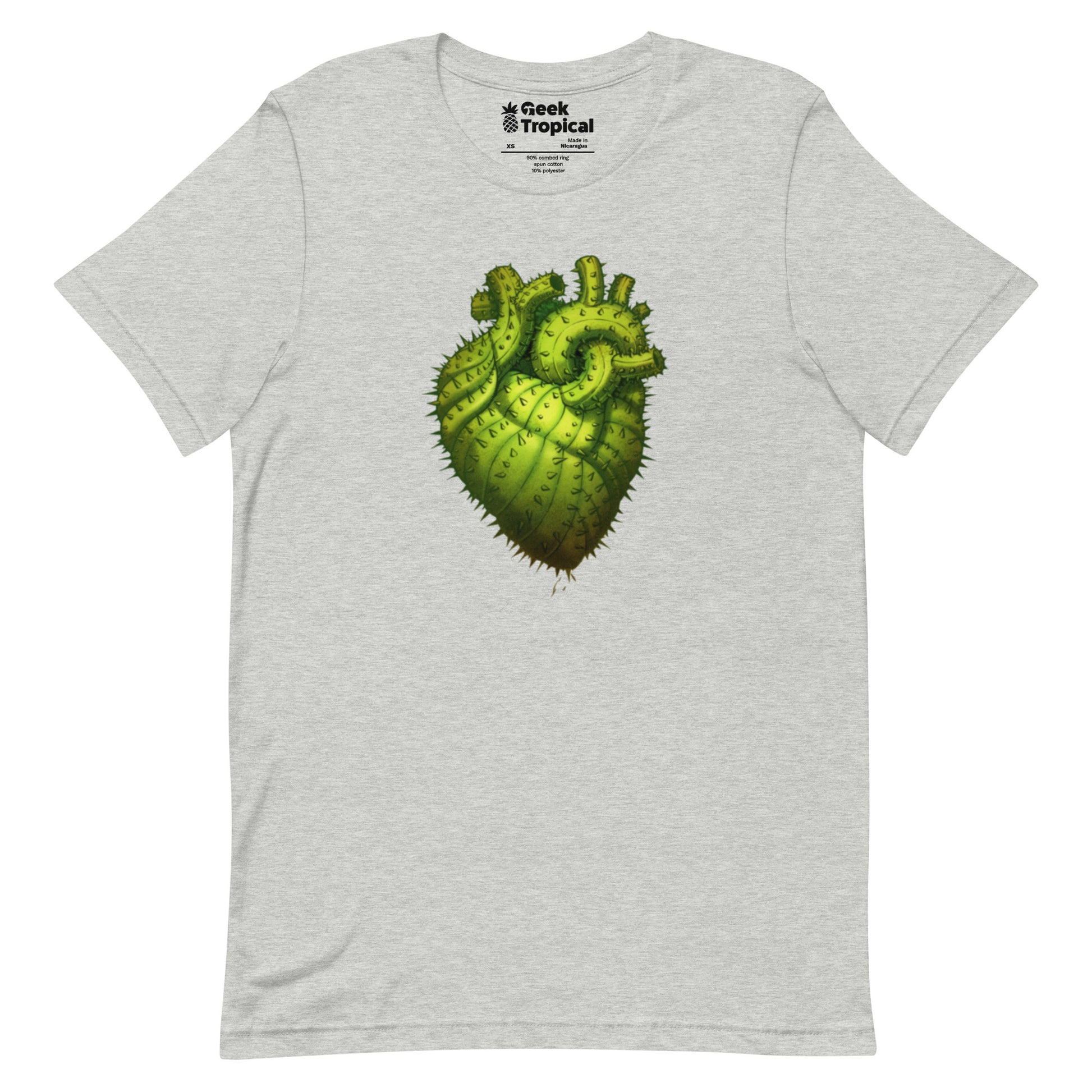 Cactus Heart T-Shirt Geek Nerd Botany Print Design by Tobe Fonseca FLOW DESC WRITING