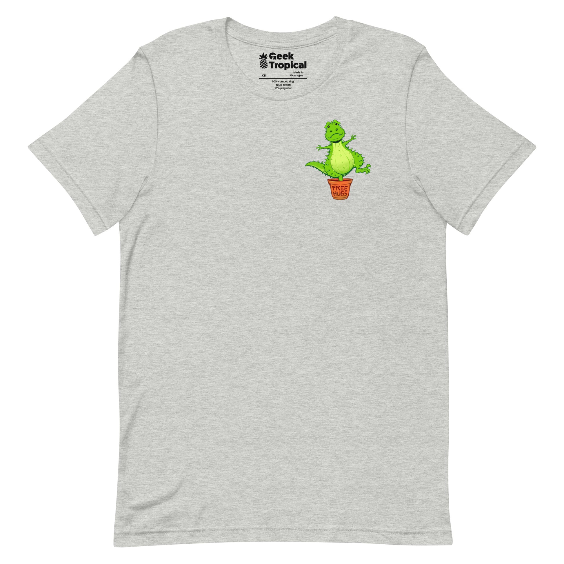 Cactus T - Rex Free Hugs T-Shirt Geek Nerd Botany Print Design by Tobe Fonseca dinosaur print