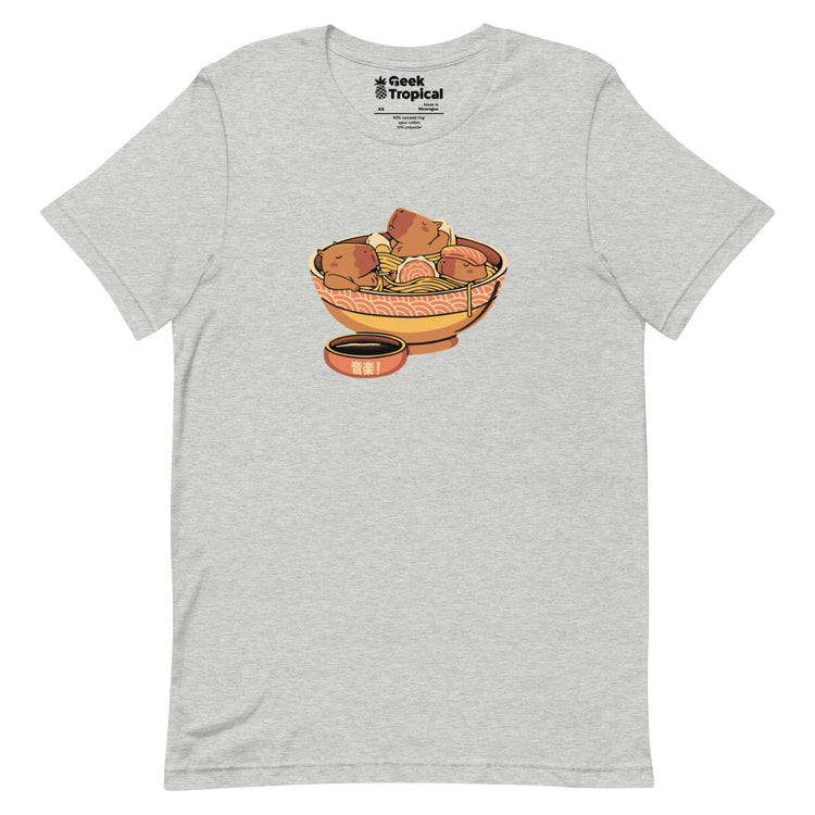 Capybara Cute Ramen T-Shirt Geek Nerd Animal Patterns Design by Tobe Fonseca FLOW DESC WRITING