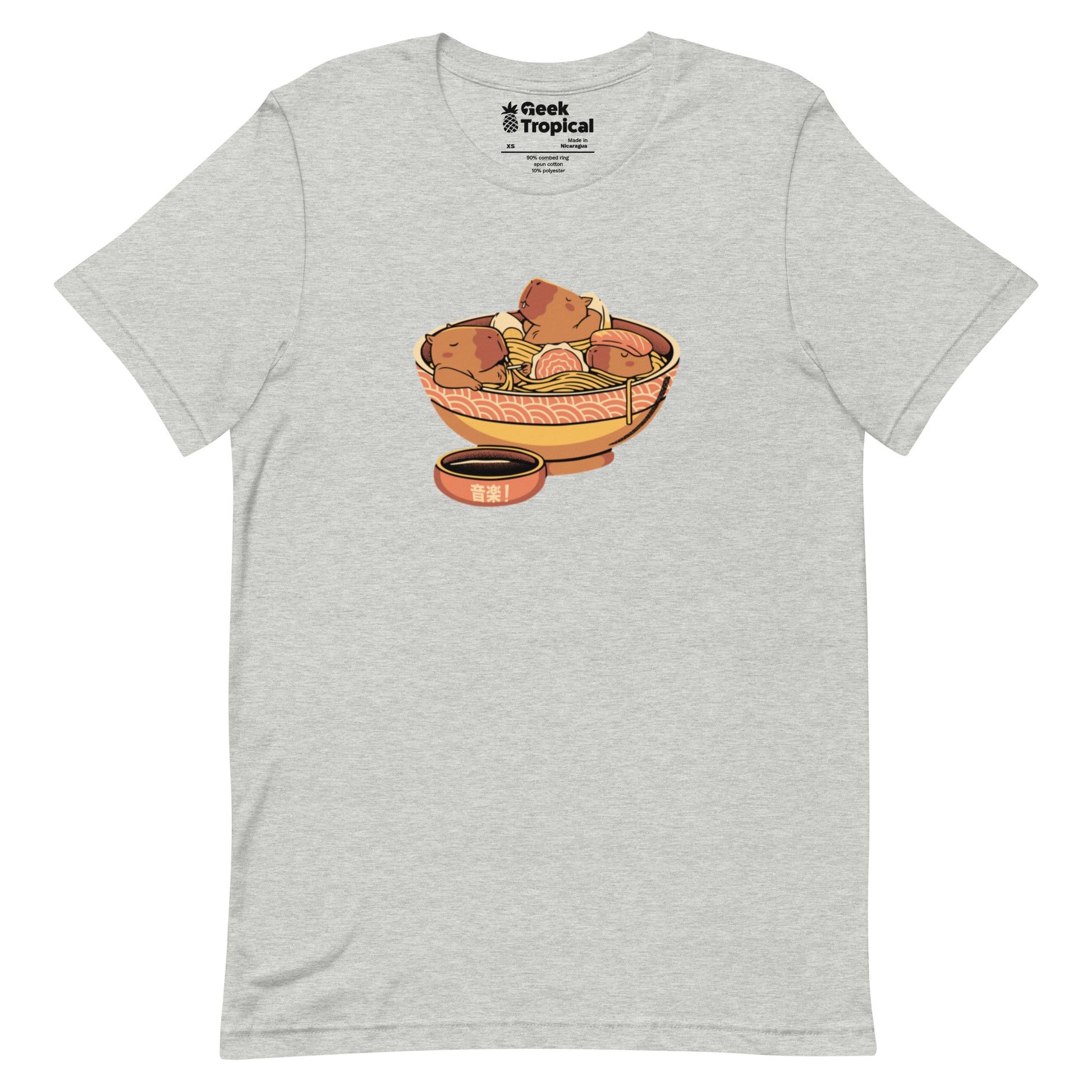 Capybara Cute Ramen T-Shirt Geek Nerd Animal Patterns Design by Tobe Fonseca FLOW DESC WRITING