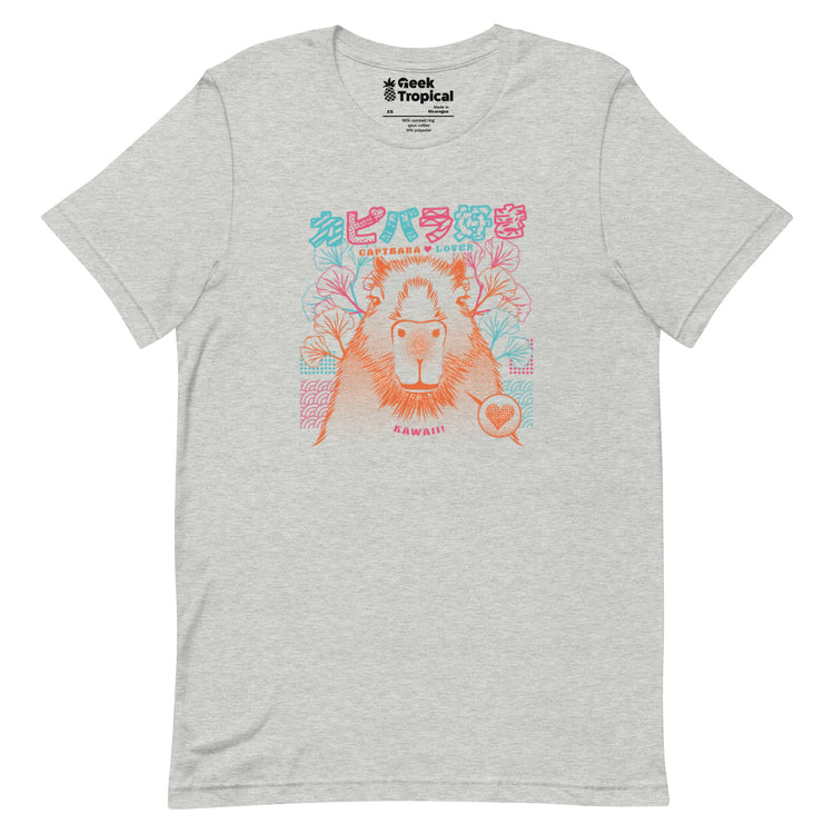 Capybara Neon Ramen T-Shirt Geek Nerd Animal Patterns Anime Design by Tobe Fonseca