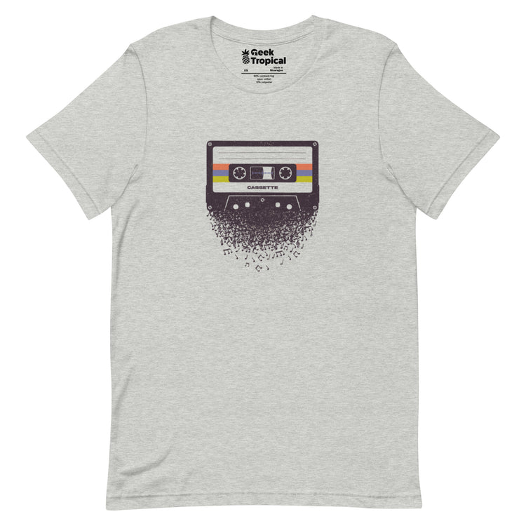 Cassette Musical Notes T-Shirt Geek Nerd Design by Tobe Fonseca FLOW DESC WRITING music print