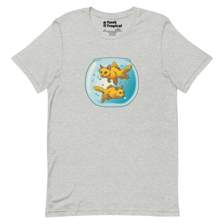 Cat Fish Bowl Funny T-Shirt Geek Nerd Animal Patterns Design by Tobe Fonseca FLOW DESC WRITING