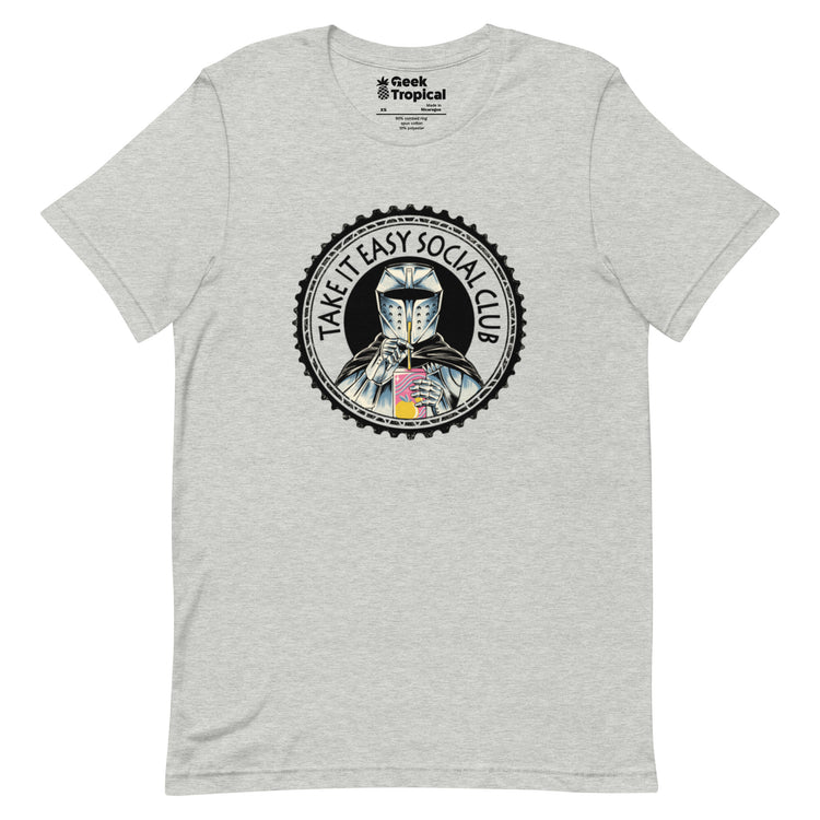 Take It Easy Social Club Knight T-Shirt Geek Nerd board game print Design by Tobe Fonseca dnd & rpg print