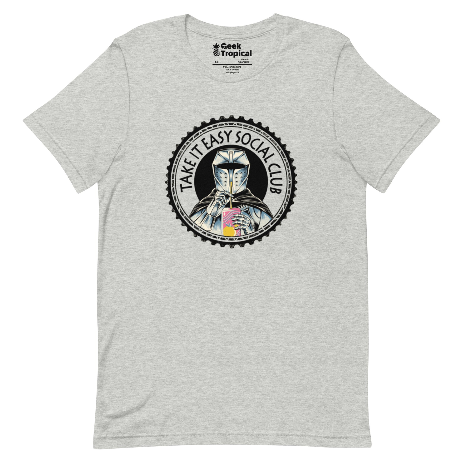 Take It Easy Social Club Knight T-Shirt Geek Nerd board game print Design by Tobe Fonseca dnd & rpg print
