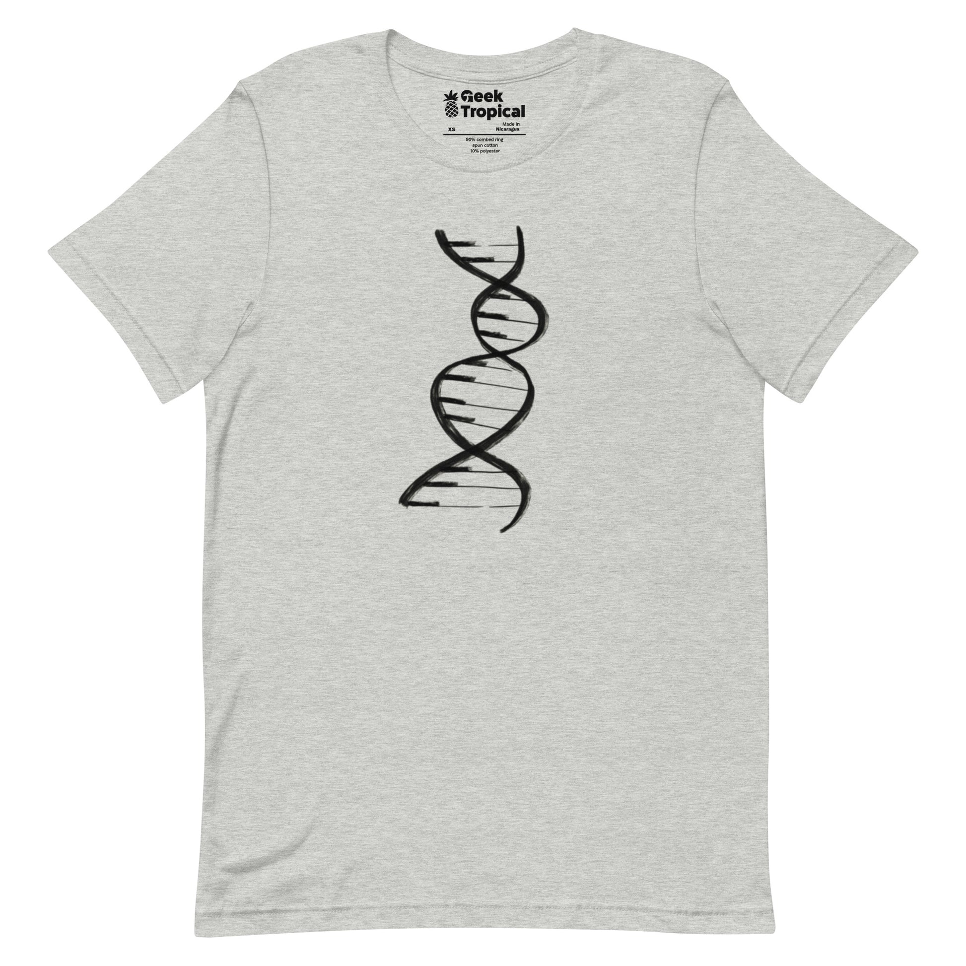 DNA Piano Music T-Shirt Geek Nerd Design by Tobe Fonseca FLOW DESC WRITING music print