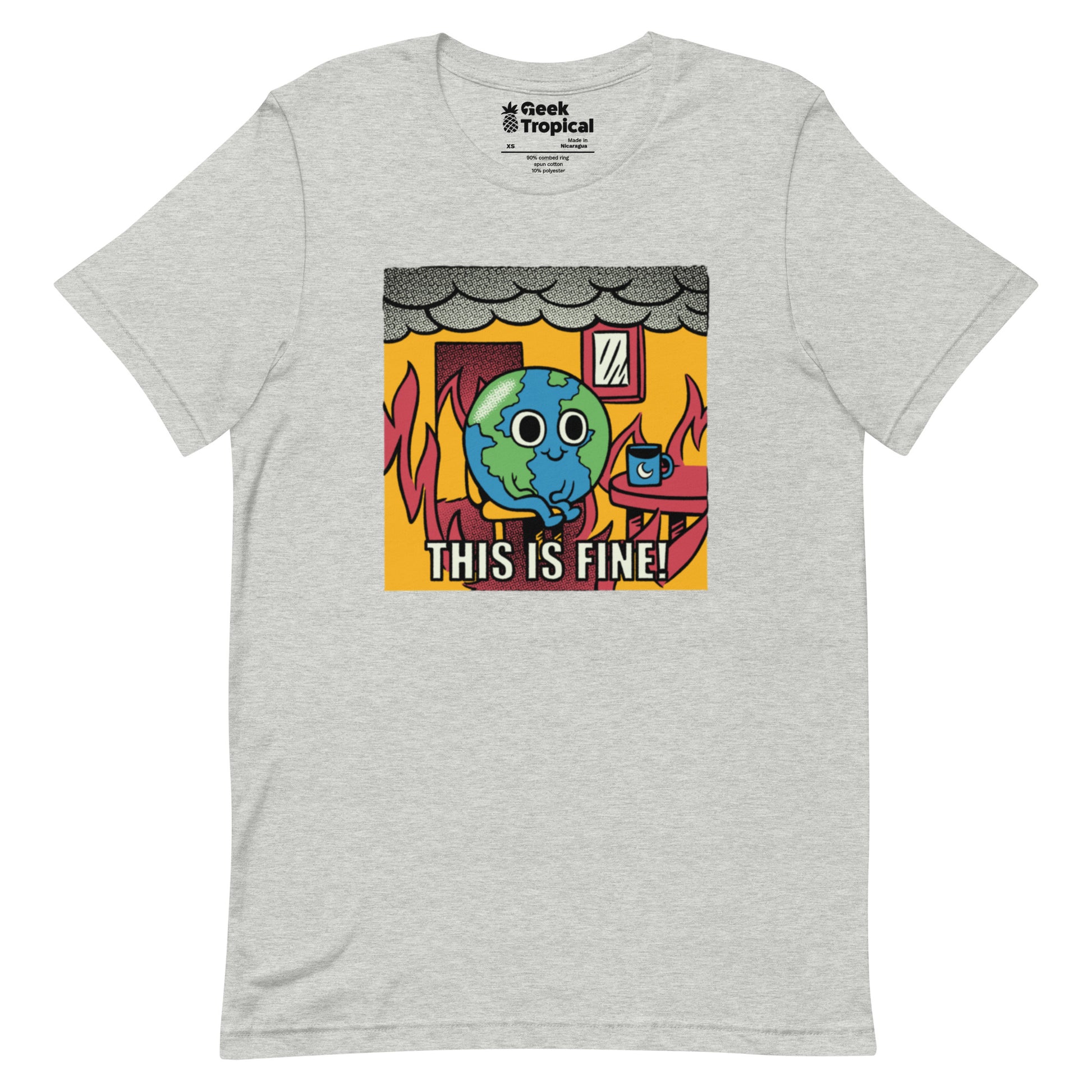 Earth Fire T-Shirt Geek Nerd Design by Tobe Fonseca Fantasy Prints FLOW DESC WRITING