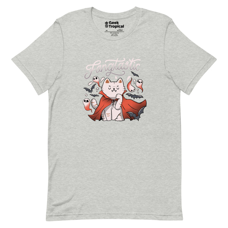 Fangtastic Vampire Cat T-Shirt Geek Nerd