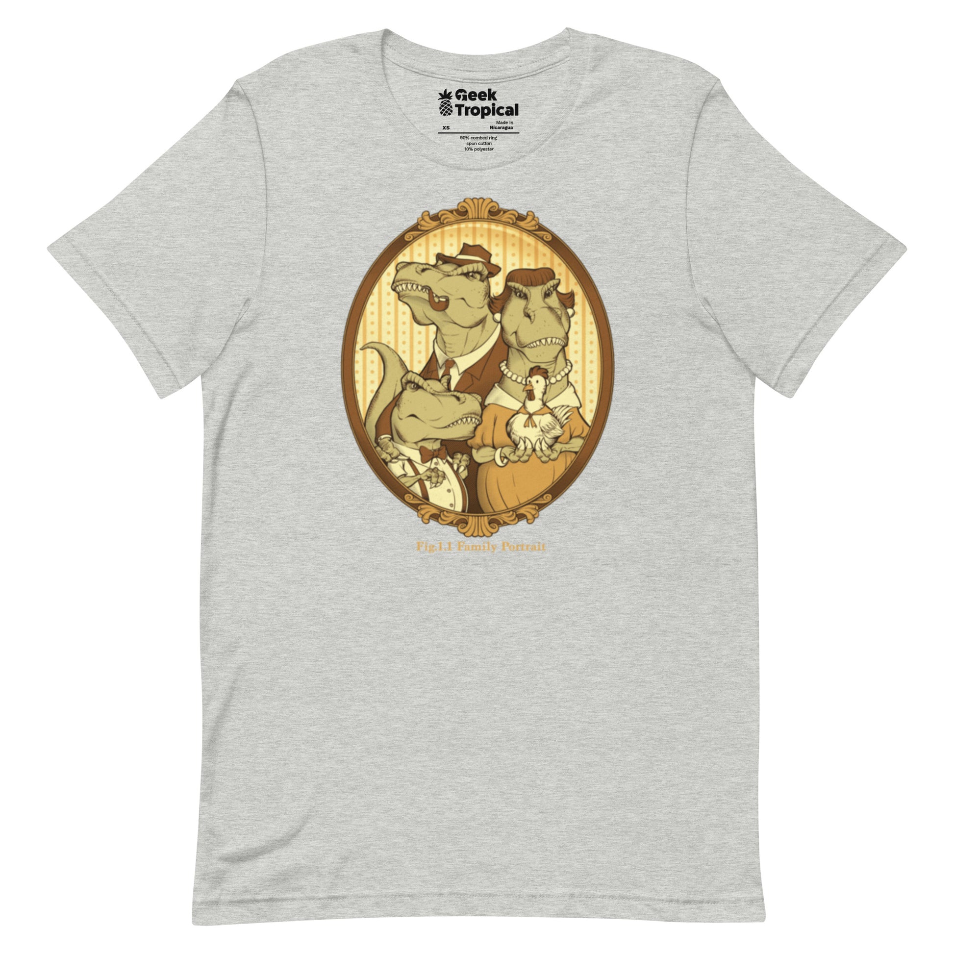 T - rex Family Portrait T-Shirt Geek Nerd