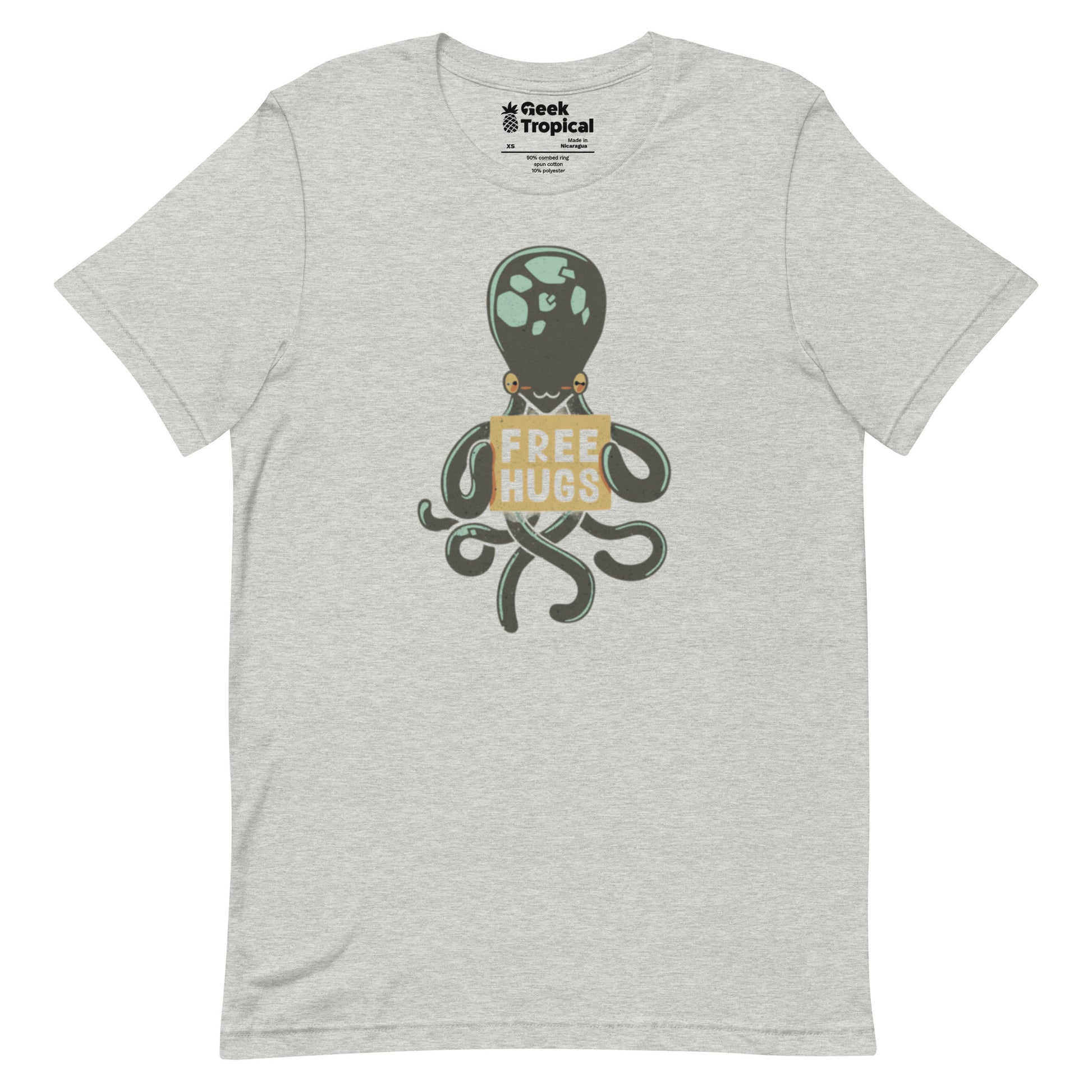Free Hugs Octopus T-Shirt Geek Nerd