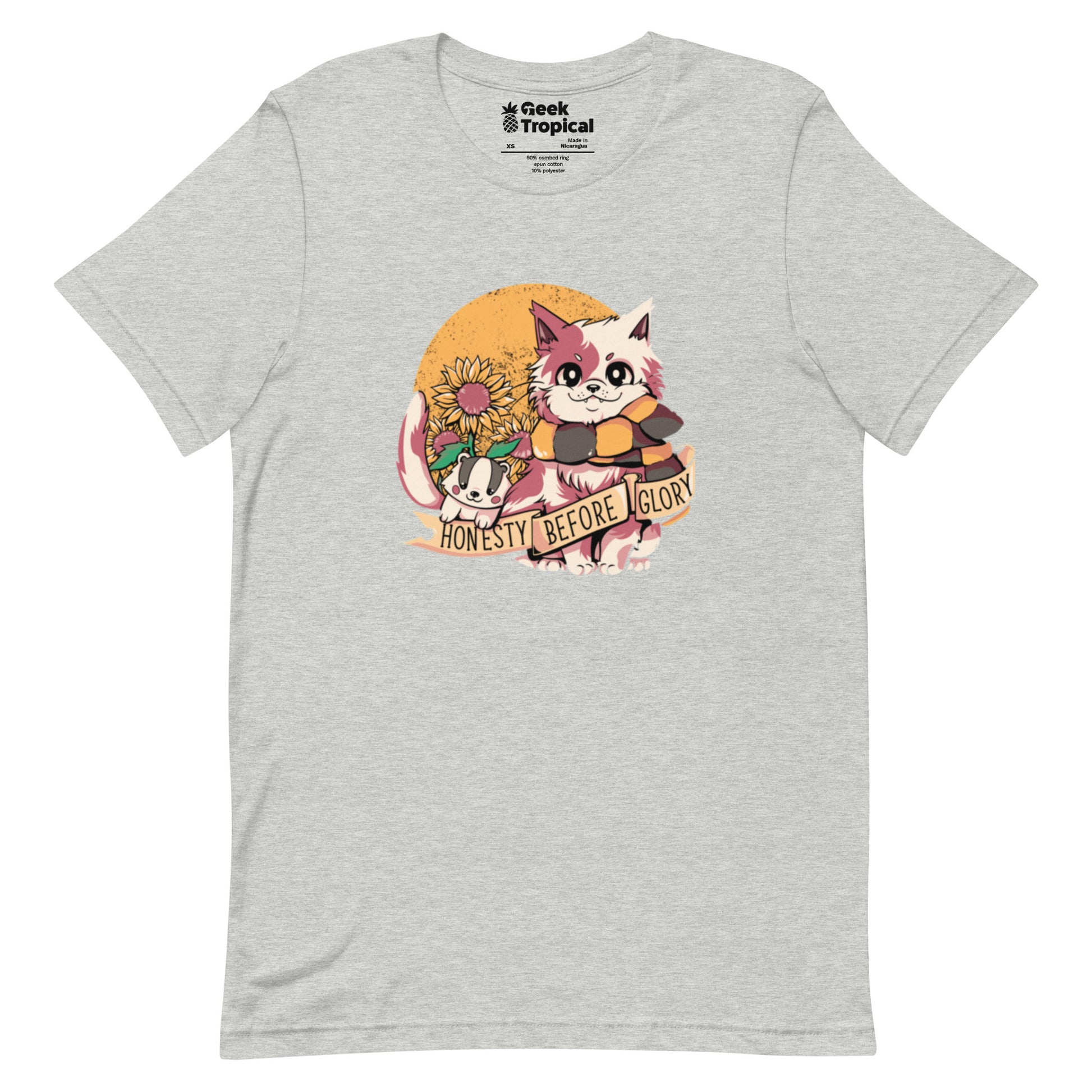 Honesty Before Glory Cat T-Shirt Geek Nerd