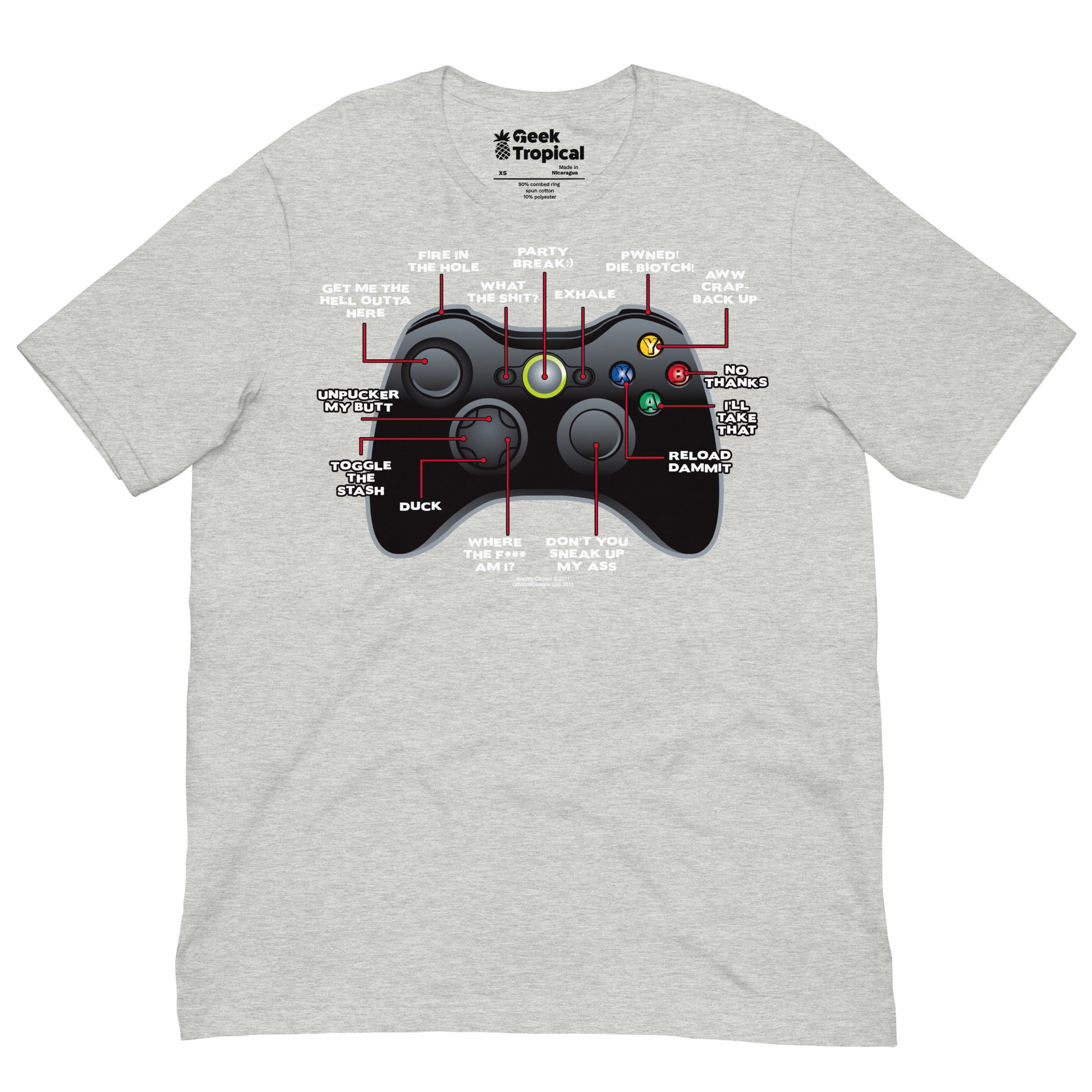 Game Controller t-shirt Geek Nerd Advertise to Meta FLOW DESC WRITING Off World Designs